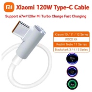 【Bren123】 120w Usb Type C Turbo Charge Cable L Shaped 90 Degree 6A Mi 12 pro 12s Ultra F4 GT Redmi K