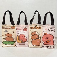 Canvas Bag Tall Shape Glass Yeti With Plastic Base Capybara