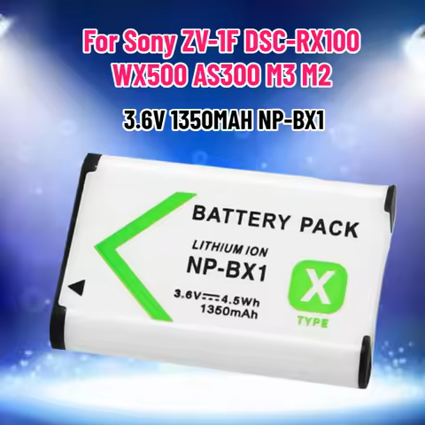 3.6V 1350MAH NP-BX1 Battery for Sony ZV-1F DSC-RX100 WX500 AS300 M3 M2 Camera Rechargeable Batteries