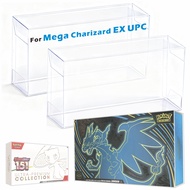 2PCS Clear Plastic Protector Case Super Thick 0.7mm For Mega Charizard EX UPC / 151UPC Box