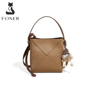 Foxer official store bucket handbag women shoulder bag leather bag for women sling bags for ladies C