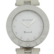 Pre-owned BVLGARI Bzero1 watch, BZ35S/BZ35WLSL, stainless steel and leather, quartz movement, analog