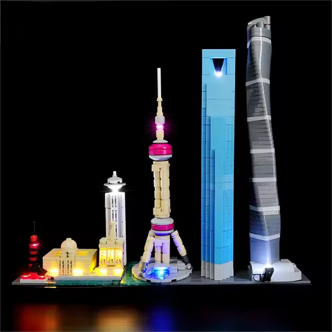 LYBMTWF LED Lighting Kit Compatible with Lego 21039 Shanghai Skyline Building Model(NOT Include The 