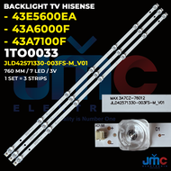 Backlight Tv Hisense 43E5600EA 43A6000F 43A7100F 43E5600 43A6000 43A7100 Lampu Led TV HISENSE 43 INC