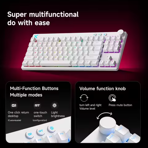 Mchose Mix87 Magnetic Swtich Keyboard Wired Gaming Keyboard 8K+256K Esport 0.08ms Low Latency E-Spor