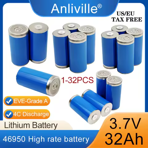 A-grade 3.7V 46950 32Ah lithium-ion rechargeable battery DIY 12V 24V car ignition energy solar inver