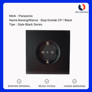 Stop Kontak CP Panasonic Style Series  WESJP1121B - Stop Kontak Listrik panasonic Hitam CP