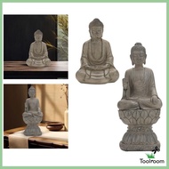 [ Buddha Statue Buddha Ornament Artwork Gift Fengshui Buddha Sculpture Resin Sculpture for Living Ro