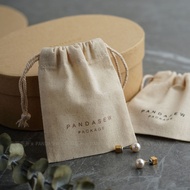 Customized Jewelry Bag logo Primary Color Simple Thin Cotton Gift Drawstring Tie-Dye Cloth