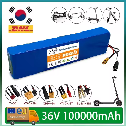 36V Battery Pack 18650 Rechargeable Lithium Ion Battery 10S3P 500W High Power 36v Ebike Battery 36v 