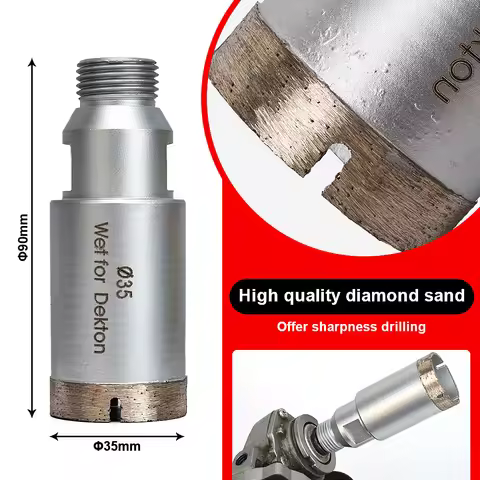 Casaverde Double Screw 1/2β Gas & M14 Diamond Granite Hole Saw CNC Diamond Core Drill Bits for Porce