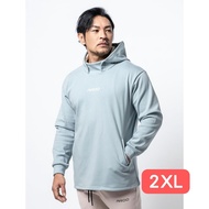 [台灣 AROO] 彈力立領絨毛帽T 淺藍-2XL