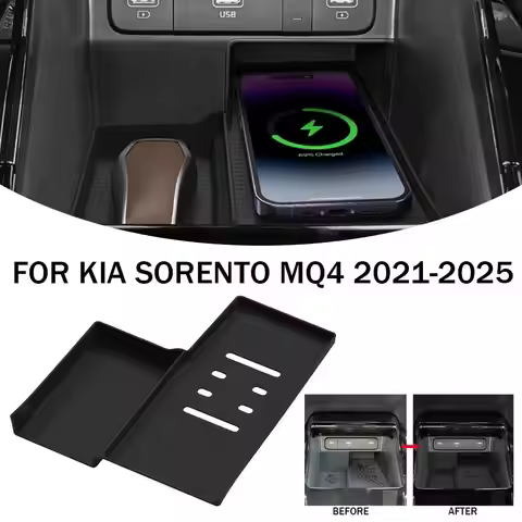 Car Central Control Wireless Charging Silicone Pad Fits For Kia Sorento MQ4 2021 2022 2023 2024 2025