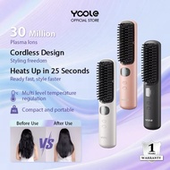 Yoole Wireless Hair Straightener and Curler Cordless Dual Ceramic Plates Adjustable Temperature Hair