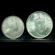 UNC 原光美品 1904年 香港 五仙 一毫 銀幣 英皇愛德華七世 各一枚