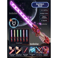 Retractable Double Blade Light Sword Flashing Toy Saber