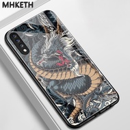 Case For Samsung A70 A70s A80 Unique Dragon Pattern Glass Phone