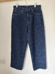 全新 Lee 101+ 深藍色 牛仔褲 寬褲 levi's wrangler jeans denim
