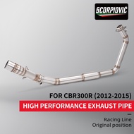 51mm Motorcycle Exhaust Motorbike Elbow System Front Middle Link Pipe Racing For CB300R CBR 300 CB 3