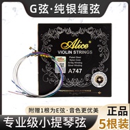 Alice Alice Violin Strings A747 Performance Grade Test Grade Nylon Strings G Strings Sterling Silver