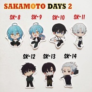 Sticker Anime Sakamoto Days 2 Akira Amane Uzuki Natsuki Mafuyu Gaku Merchandise