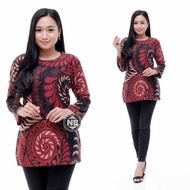 blouse batik jumbo atasan wanita batik jumbo - pusermerah xxl