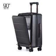 🇸🇬Free shipping🇸🇬 90 Points Xiaomi Side Open Suitcase Business Front Lid 20-Inch Luggage Light Tone 