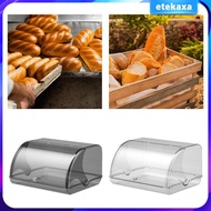 [Etekaxa] Bread Storage, Bread Holder, Roll-top Bread Bin, Bread Holder, Container, Counter Storage,
