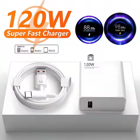 US 6A 120W Fast USB Wall Charger for Xiaomi 11 12 13 14 Ultra Redmi Note 10 11T 12 13 POCO F5 X5 Pro