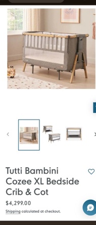 Tutti Bambini Cozee XL 嬰兒床及配件（轆及搖籃邊）