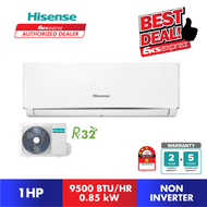 [FREE SHIPPING] Hisense Non Inverter Aircond Series (R32) (1HP / 1.5HP) Air Conditioner