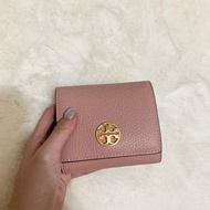 Tory Burch 粉色三折短夾