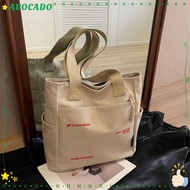 AVOCAYY Canvas Shoulder Bag, Canvas Square Shape Student Book Bag, Large Capacity Student Bag