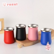 ROXUL Yerba Mate Cup, Cleaning Brush Double-Wall Yerba Mate Gourd, Kitchen Bombilla Straw Stainless 