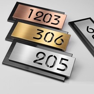 Customized House Number Stainless Steel House Plate Household Number Plate Door Decoration Hotel Roo
