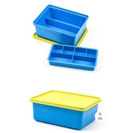Tupperware Large 2 Lier Lunch Serve (Blue)/Tupperware Large Lunch Serve (Blue)/Tupperware Multi storage box
