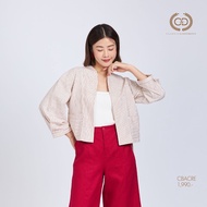 C&D womans jacket Minimal red แจ็คเก็ตผู้หญิง ทรงหลวม คอปีน สีแดง CBACRE