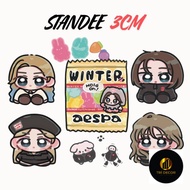 (3cm) Standee Aespa Karina Winter NingNing Giselle ver Birthday model printed with kpop idol group