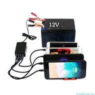 jenniferag.my Power Adapter with  Clip 12V Vehicle USB Charger for Cellphone 4 Ports Automatically I