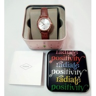 j&j Fossil Original Ladies Watch Genuine Leather 25 mm Case Dial Size