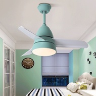 Nordic macaron fan light 36 inch personality creative modern led ceiling fan light