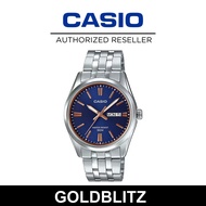 Casio MTP-1335D-2A2 Men's Silver Stainless Steel Navy Dial Dress Watch