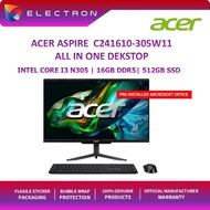 Acer Aspire C241610-305W11 23.8" FHD All-In-One Desktop PC (i3-N305, 8GB, 512GB SSD, Intel, W11, HS)