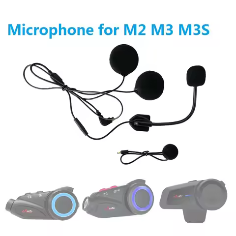 Headphone Microphone 2 in1 Earphone Accessories For Maxto M2 M3 M3S for Motorcycle Full/Half Face In