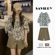 [40-100kg fat Girl suit] Summer 2022 New Style Plus Size Women's Clothing Slightly mm Slimmer Look C