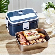 Stainless Steel Electric Lh Box, 12V 24V, Fits Cars, US and En Plugs, School Picnics, Offs, Heated C