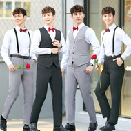 Groom Dress Summer Brothers Suit Group Suit Vest White Shirt Dress Wedding Groom Wedding Suit Large 