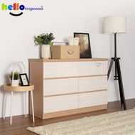 [Kingswood] Mark4 Chest of Drawers, 6 Drawers Cabinet, Solid Plywood, Available in 9 Colours