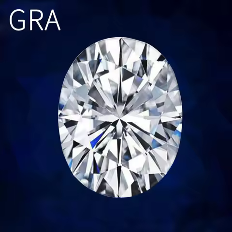 Real Oval Moissanite Loose Gemstones 0.1ct to 8ct D Color VVS1 Excellent Cut Pass Diamond Tester wit