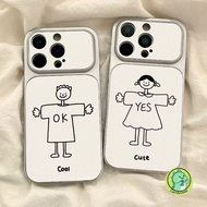 Cute Couple Phone Case For Realme N65 N63 N61 N55 N53 Note 80 70 70T 60 60X 50 Q5 Q5i Q3 Q3i Q2 5G 4